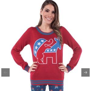 TE Women's Humping Republican Elephant Sweater